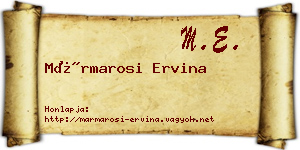 Mármarosi Ervina névjegykártya